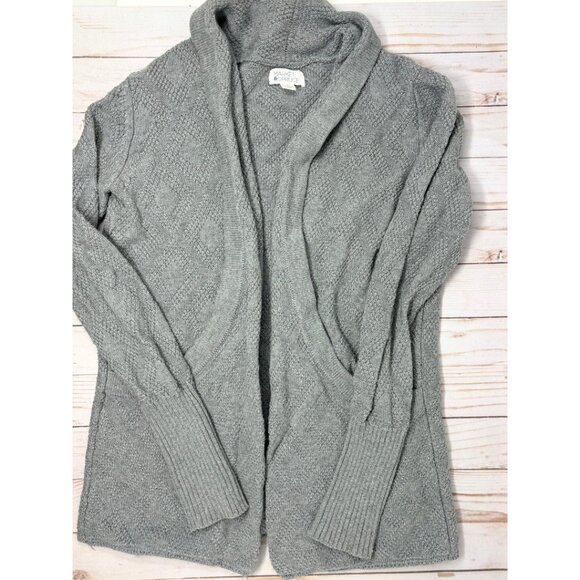 Market & Spruce Gray Knit Cardigan with pockets - Picture 3 of 10